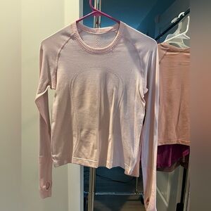 Light Pink Long Sleeve Swiftly Top